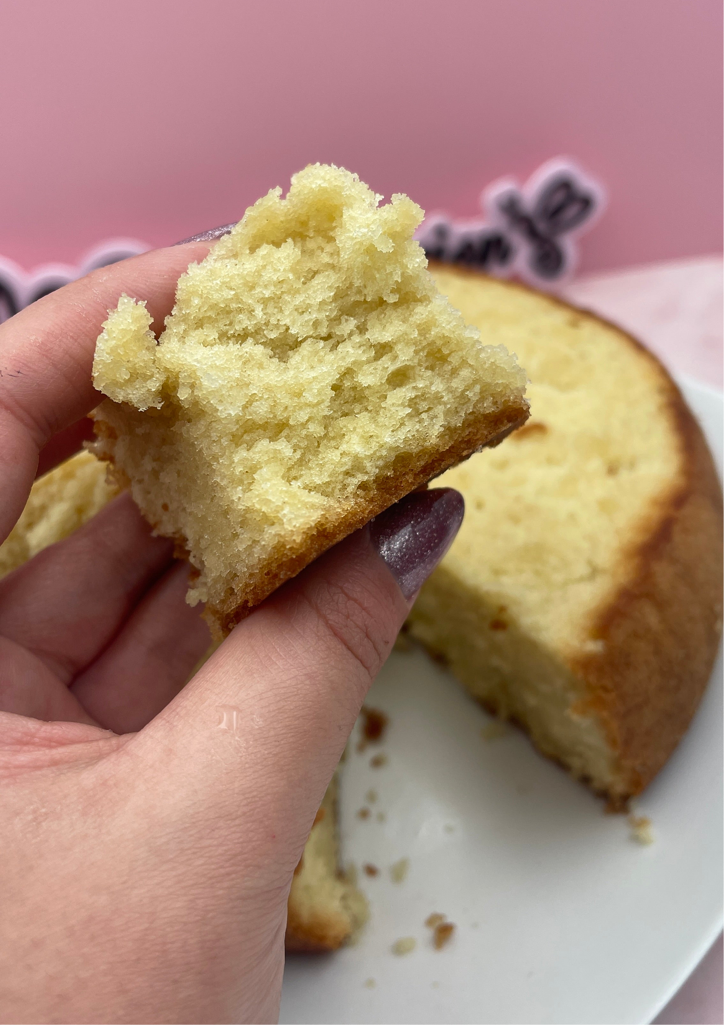 Panetela / bizcocho húmedo de vainilla (Con almíbar) 100% NATURAL Y CASERA🌟
