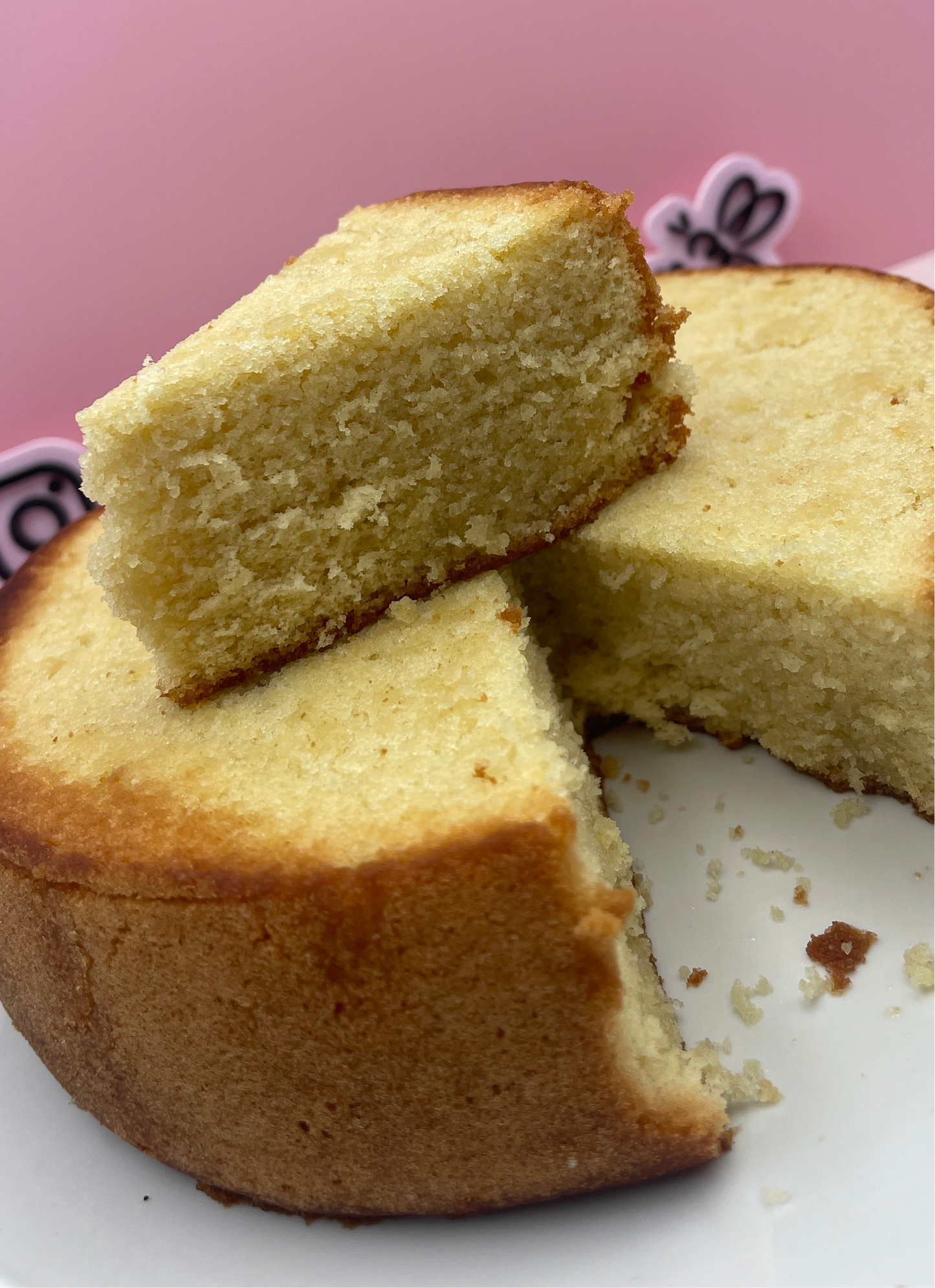 Panetela / bizcocho húmedo de vainilla (Con almíbar) 100% NATURAL Y CASERA🌟
